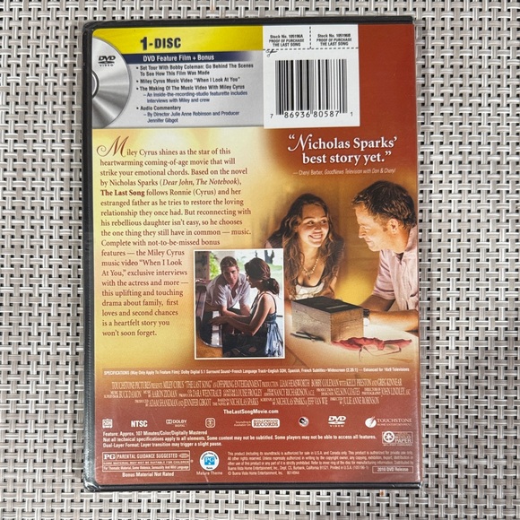 The Last Song DVD unopened - Picture 2 of 3